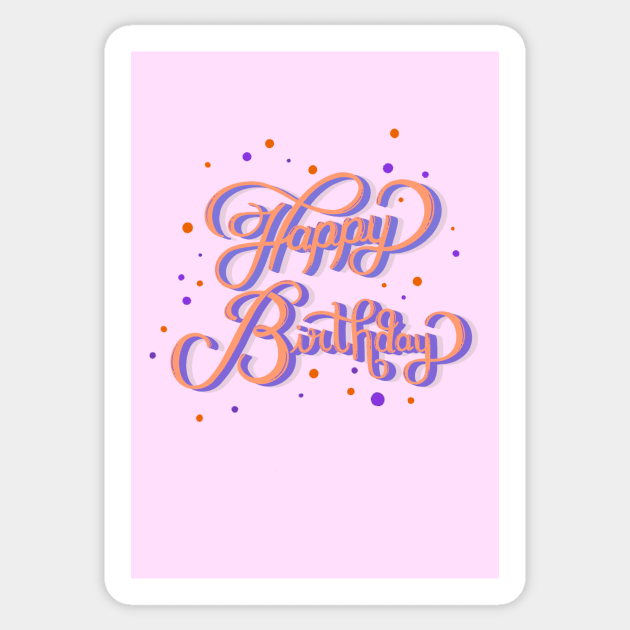 Hapy Birthday Greeting Card Sticker by SStormes